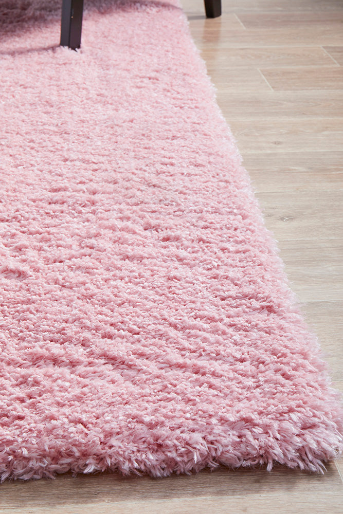 Angel Pink Modern Plush Rectangle Rug