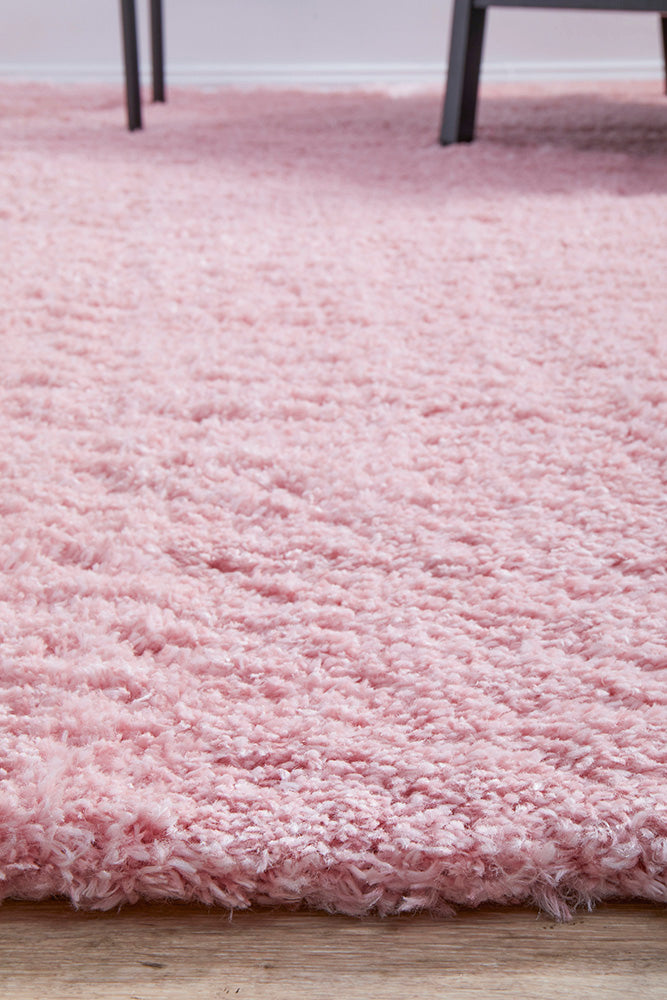 Angel Pink Modern Plush Rectangle Rug