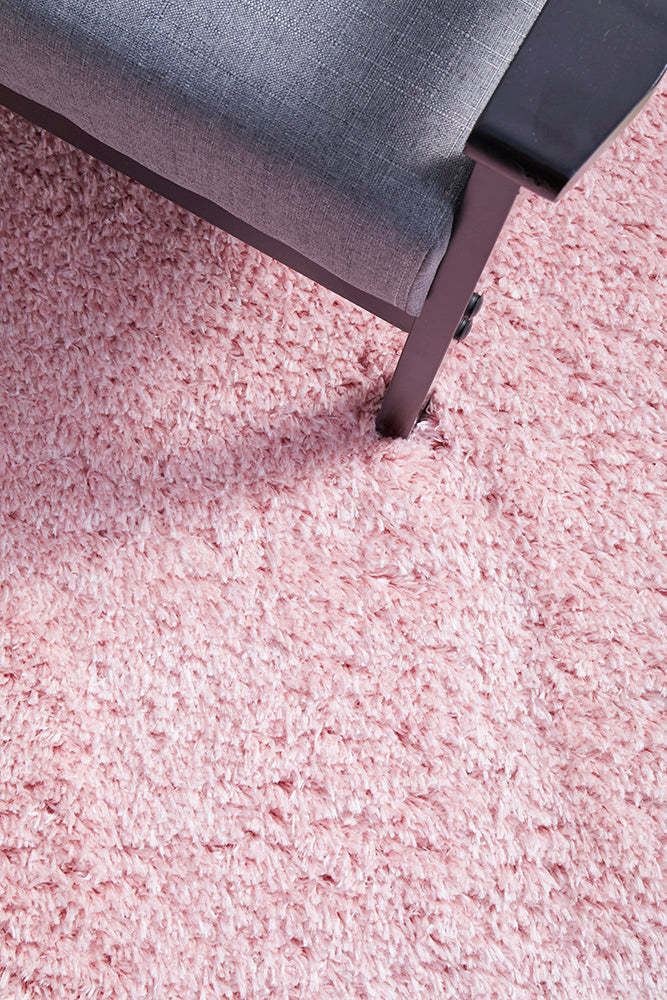 Angel Pink Modern Plush Rectangle Rug