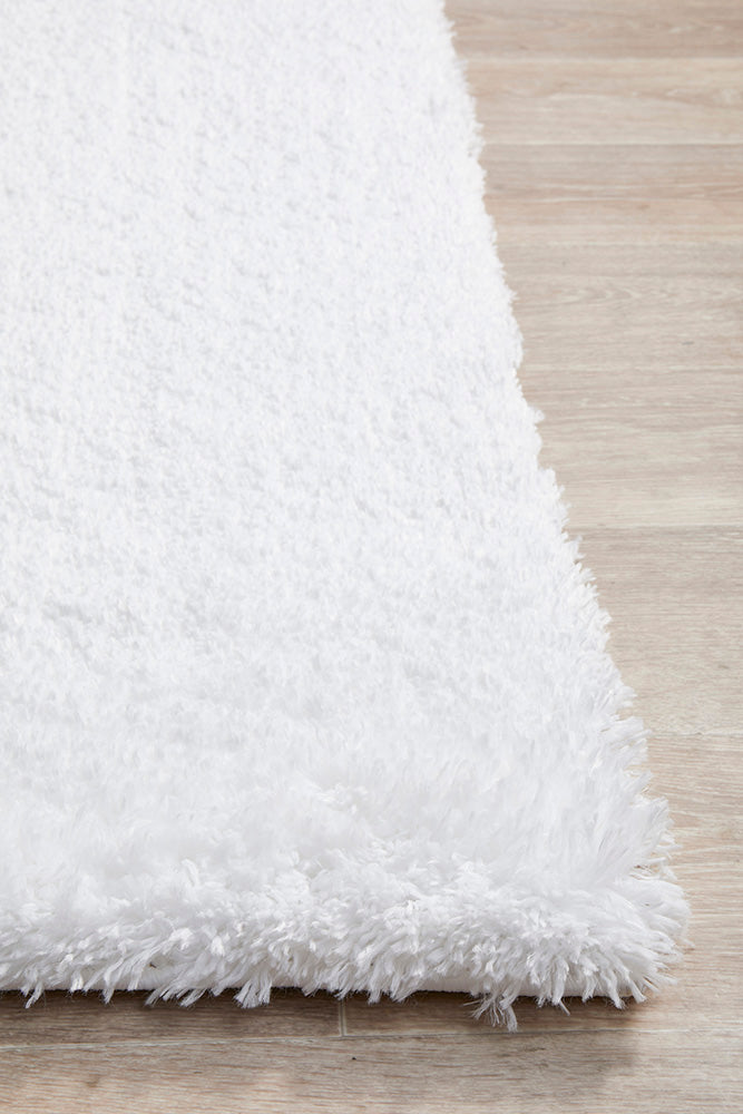 Angel White Modern Plush Rectangle Rug