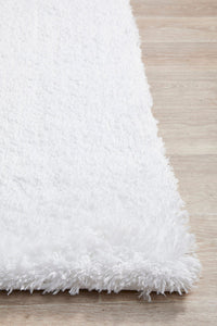 Thumbnail for Angel White Modern Plush Rectangle Rug