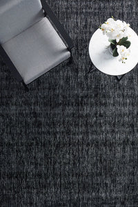 Thumbnail for Azure Modern Black Silky Viscose and Polyester Rectangle Rug