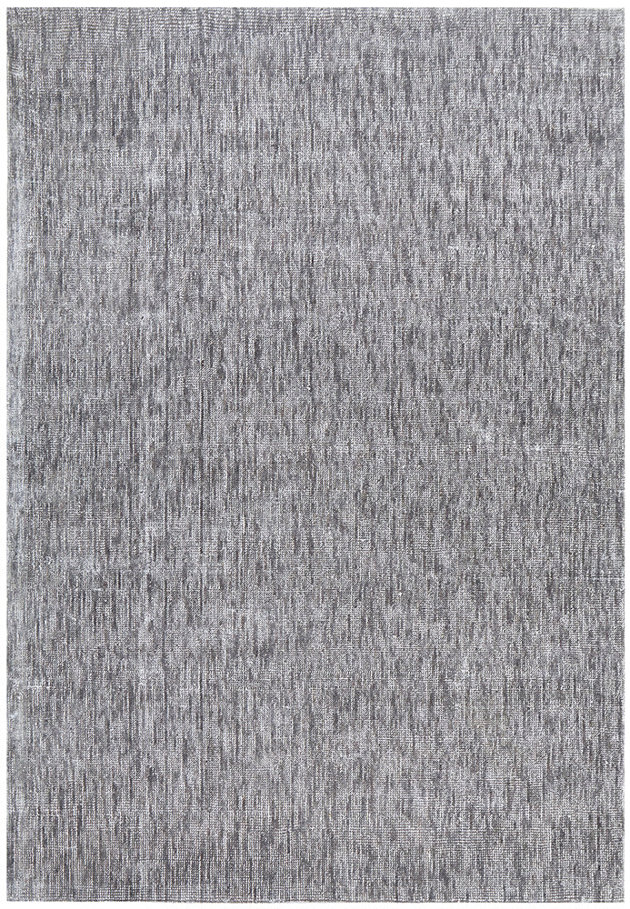 Azure Modern Grey Silky Viscose & Polyester Rectangle Rug