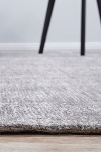 Thumbnail for Azure Modern Grey Silky Viscose & Polyester Rectangle Rug