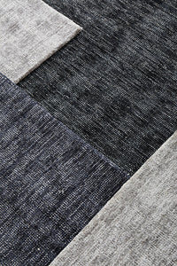 Thumbnail for Azure Modern Grey Silky Viscose & Polyester Rectangle Rug