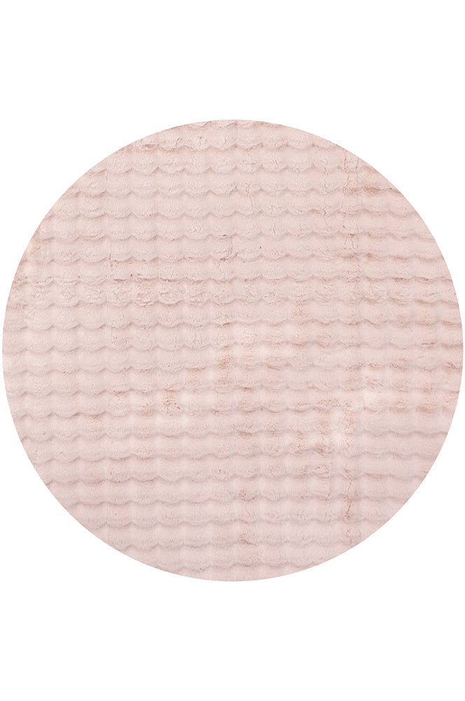 Bubble Blush Pink Modern Super Soft Machine Washable Rug