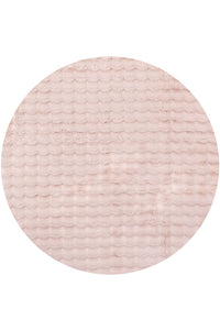 Thumbnail for Bubble Blush Pink Super Soft Modern Plush Machine Washable Round Rug