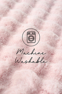 Thumbnail for Bubble Blush Pink Super Soft Modern Plush Machine Washable Round Rug