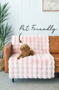 Thumbnail for Bubble Blush Pink Modern Super Soft Machine Washable Rug