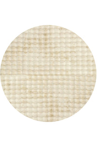 Thumbnail for Bubble Natural Super Soft Modern Plush Machine Washable Round Rug