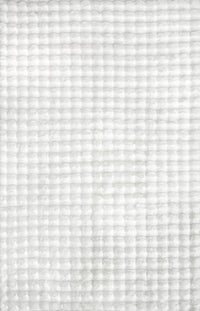 Thumbnail for Bubble White Super Soft Modern Plush Machine Washable Polyester Rug