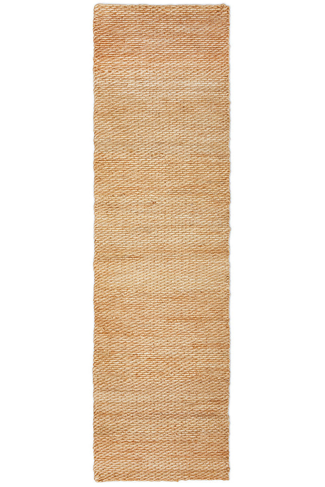 Indi Hive Natural Jute Modern Hand Loomed Hallway Runner Rug