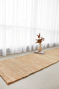 Thumbnail for Indi Hive Natural Jute Modern Hand Loomed Hallway Runner Rug