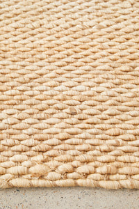 Thumbnail for Indi Hive Natural Jute Modern Hand Loomed Hallway Runner Rug