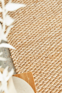 Thumbnail for Indi Hive Natural Jute Modern Hand Loomed Rectangle Rug