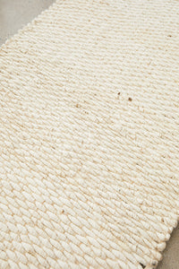 Thumbnail for Indi Hive White Jute Modern Hand Loomed Rectangle Rug