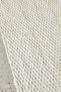 Thumbnail for Indi Hive White Jute Modern Hand Loomed Rectangle Rug