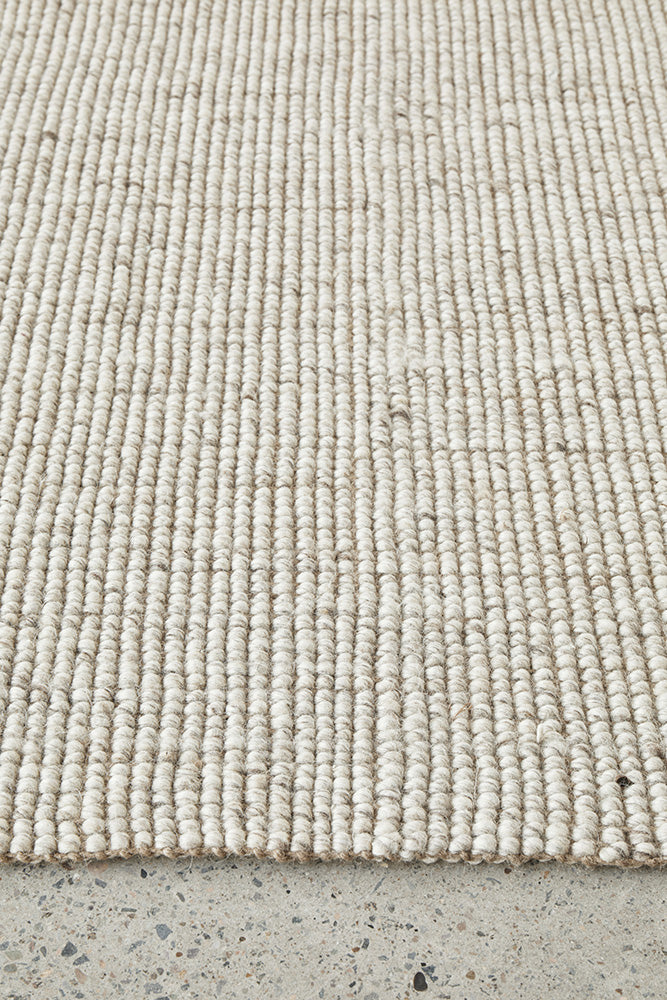 Harlow Natural Wool and Jute Modern Rectangle Rug