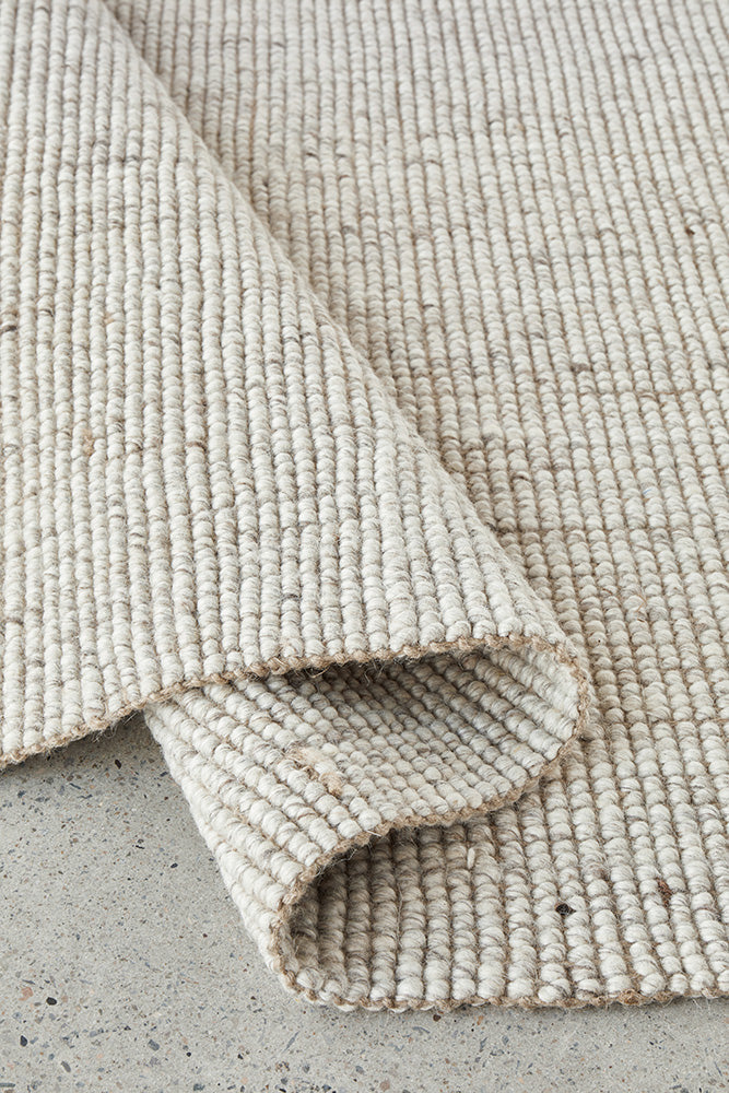 Harlow Natural Wool and Jute Modern Rectangle Rug