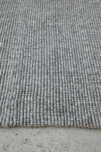 Thumbnail for Harlow Charcoal Wool and Jute Modern Rectangle Rug