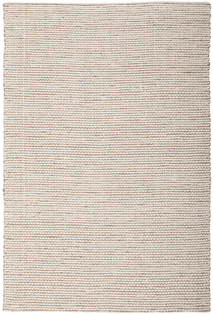 Harlow Cream Wool and Jute Modern Rectangle Rug