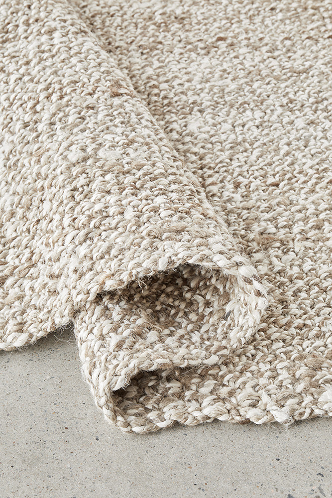 Harlow Grey Jute Modern Rustic Rectangle Rug