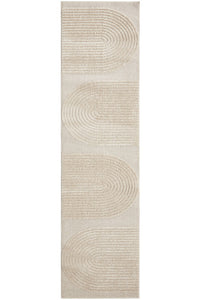 Thumbnail for Lotus Abbey Beige Modern Arch Pattern Hallway Runner Rug