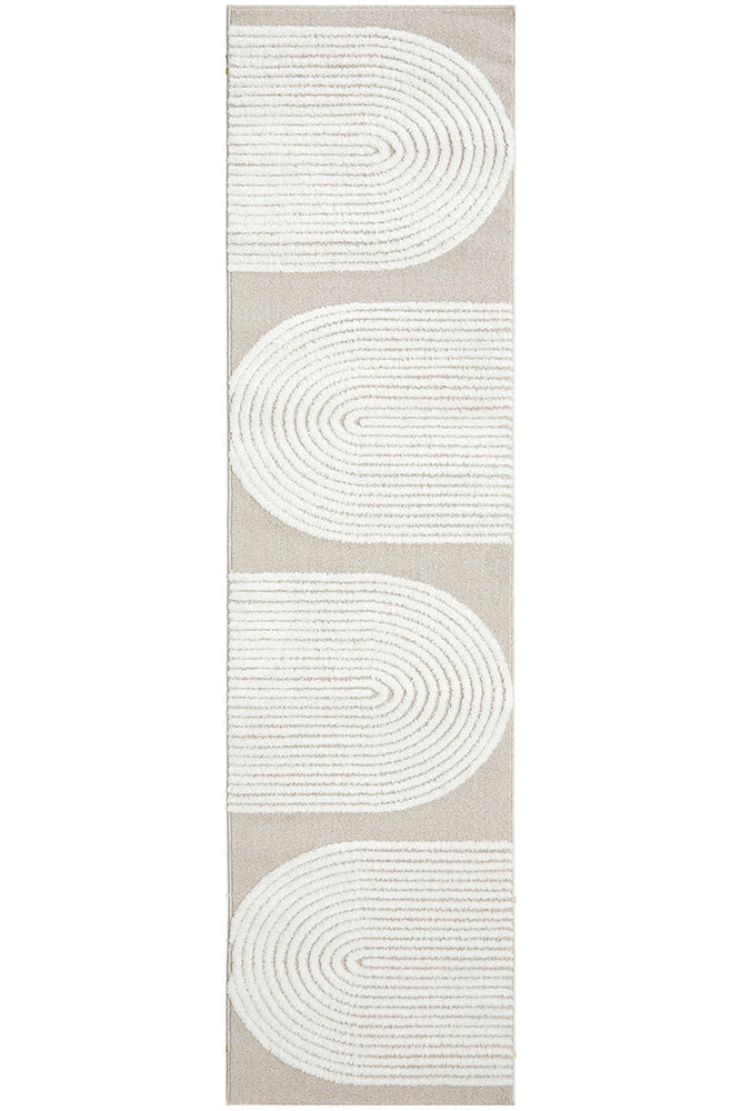 Lotus Abbey Beige and Ivory Modern Arch Pattern Rug