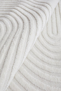 Thumbnail for Lotus Abbey White Modern Arch Pattern Hallway Runner Rug