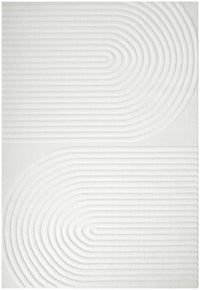 Thumbnail for Lotus Abbey White Modern Arch Pattern Rug