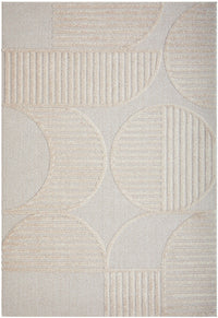 Thumbnail for Lotus Leo Natural Beige Modern Geometric Pattern Rug