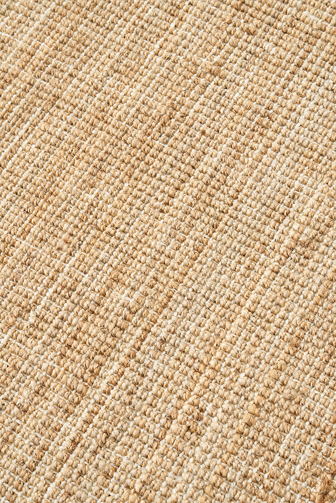 Marlo Natural Jute Modern Hand Loomed Pebble Pattern Rectangle Rug