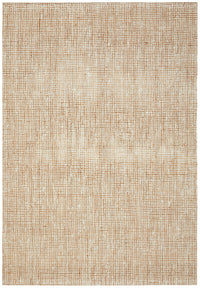 Thumbnail for Marlo White and Natural Jute Modern Hand Loomed Pebble Pattern Rug