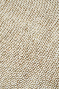 Thumbnail for Marlo White and Natural Jute Modern Hand Loomed Pebble Pattern Rug