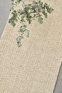 Thumbnail for Parker Natural Cream Jute and Wool Modern Pebble Pattern Hallway Runner Rug