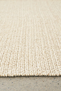 Thumbnail for Parker Natural Cream Jute and Wool Modern Pebble Pattern Hallway Runner Rug