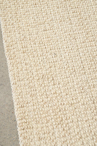 Thumbnail for Parker Natural Cream Jute and Wool Modern Pebble Pattern Rectangle Rug