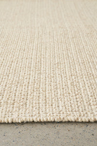 Thumbnail for Parker Natural Cream Jute and Wool Modern Pebble Pattern Rectangle Rug