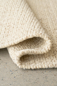 Thumbnail for Parker Natural Cream Jute and Wool Modern Pebble Pattern Rectangle Rug