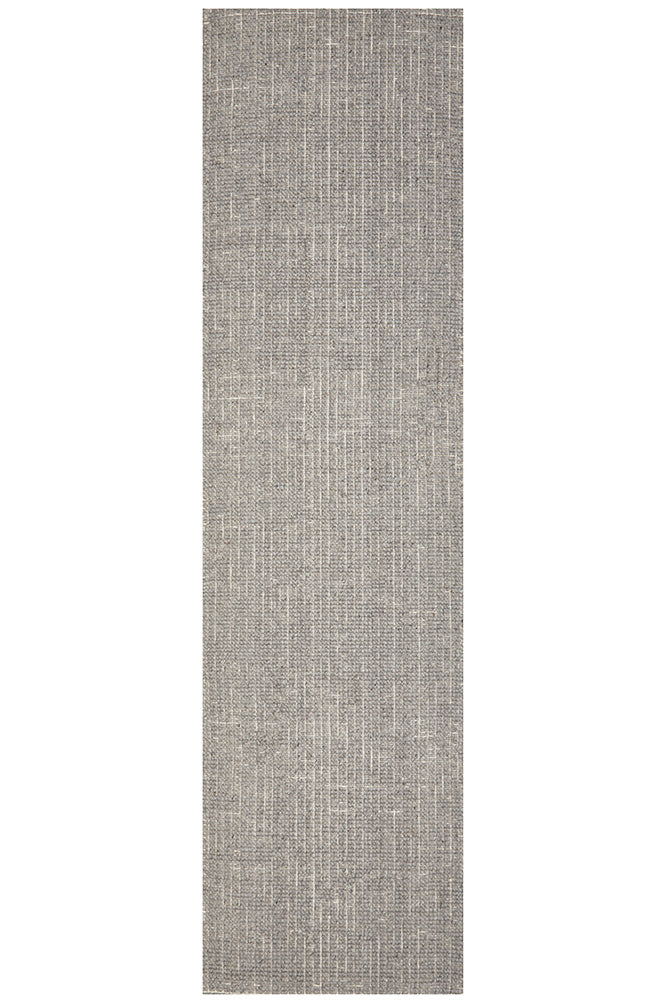 Parker Grey Jute and Wool Modern Pebble Pattern Rectangle Rug