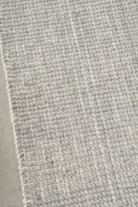 Thumbnail for Parker Grey Jute and Wool Modern Pebble Pattern Rectangle Hallway Runner Rug