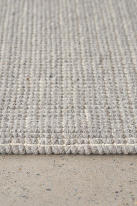 Thumbnail for Parker Grey Jute and Wool Modern Pebble Pattern Rectangle Hallway Runner Rug