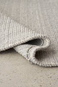 Thumbnail for Parker Grey Jute and Wool Modern Pebble Pattern Rectangle Hallway Runner Rug