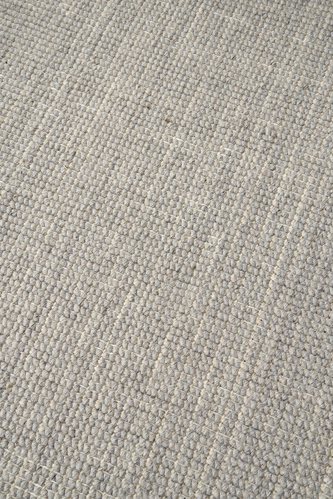 Parker Grey Jute and Wool Modern Pebble Pattern Rectangle Rug