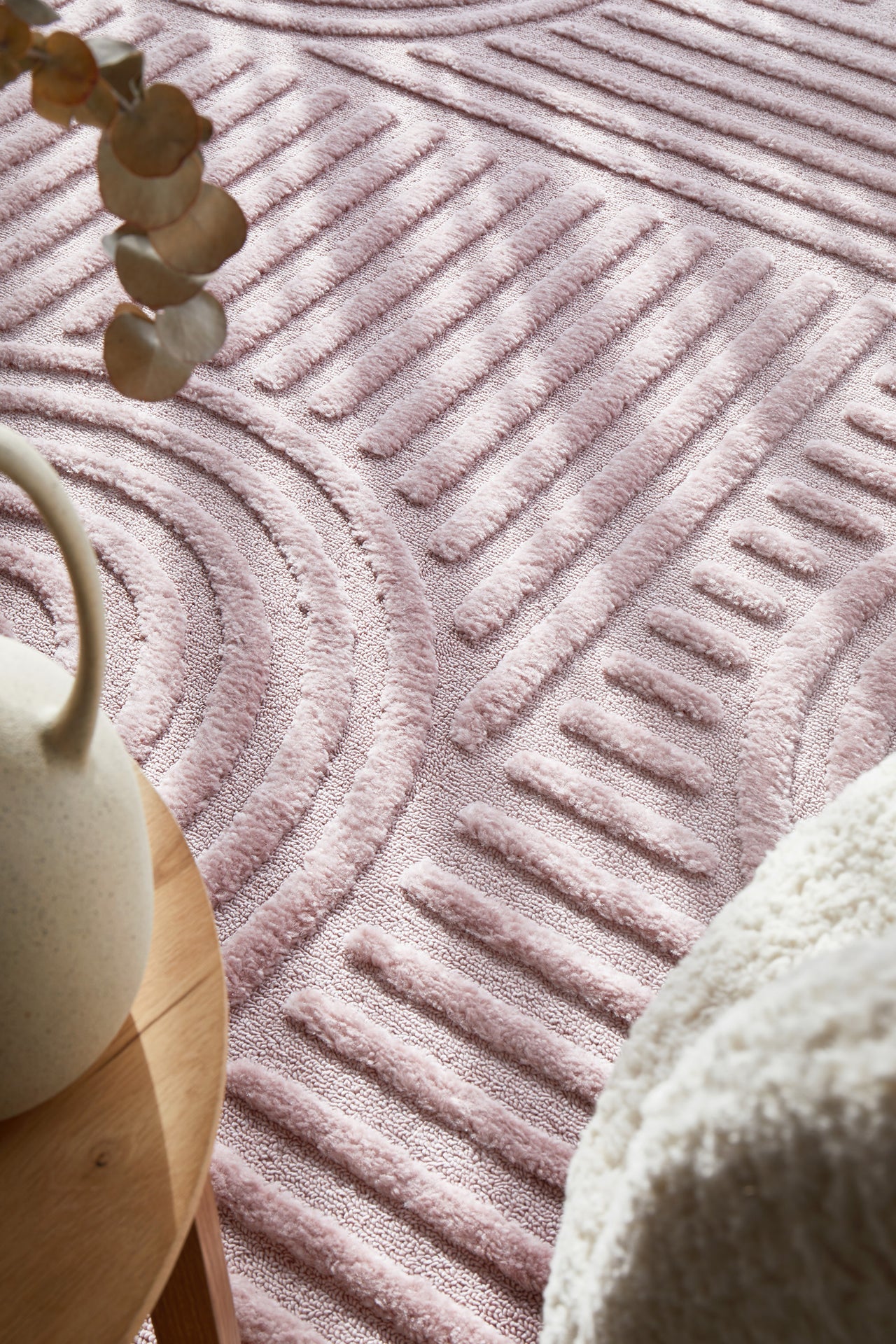 Mari Dior Pink Arch Pattern Rectangle Rug