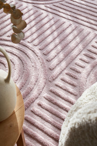 Thumbnail for Mari Dior Pink Arch Pattern Rectangle Rug