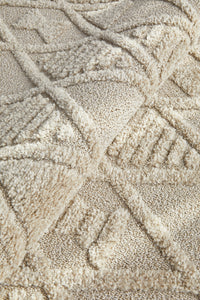 Thumbnail for Mari Lisa Natural Diamond Pattern Rectangle Modern Rug