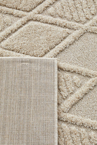 Thumbnail for Mari Lisa Natural Diamond Pattern Rectangle Modern Rug