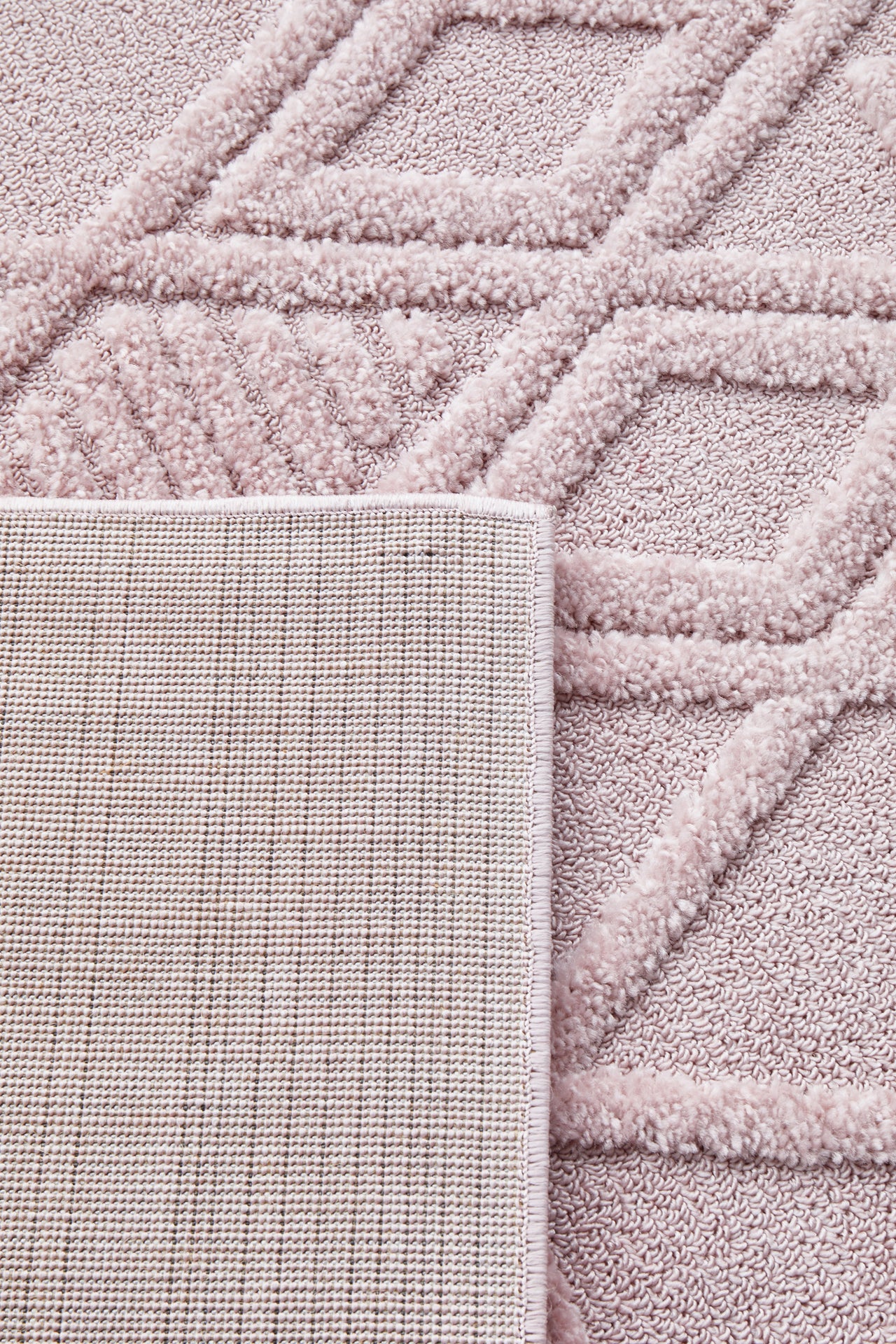 Mari Lisa Pink Diamond Pattern Rectangle Rug