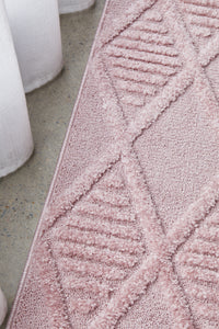 Thumbnail for Mari Lisa Pink Diamond Pattern Rectangle Rug